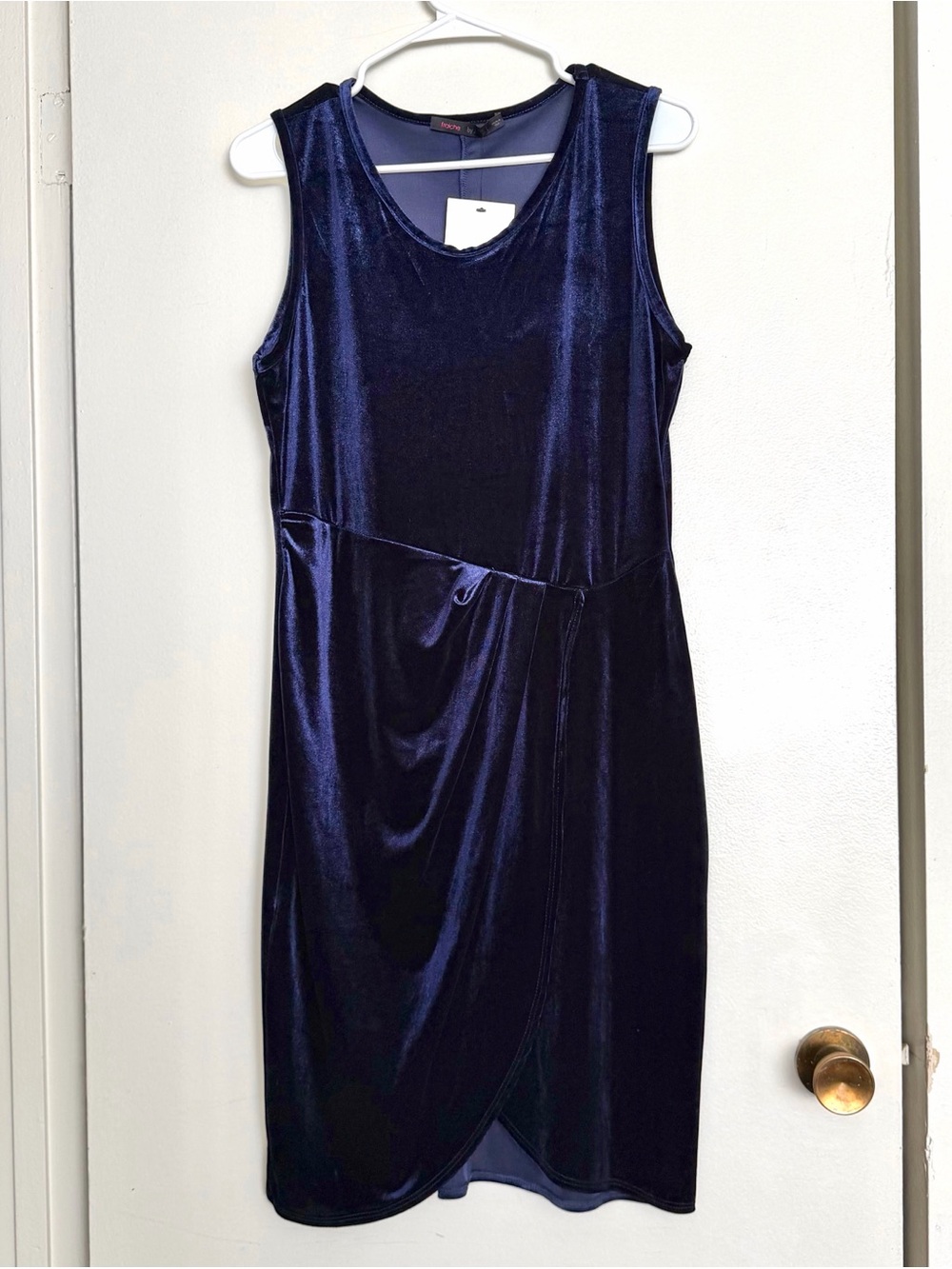 Blue velvet dress